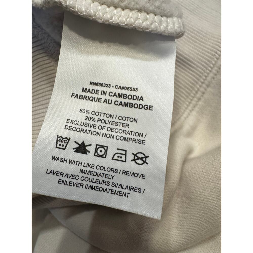 Nike Sportswear Phoenix Fleece Wide Leg Sweatpants Cream Embroidered Logo Med - Picture 4 of 5